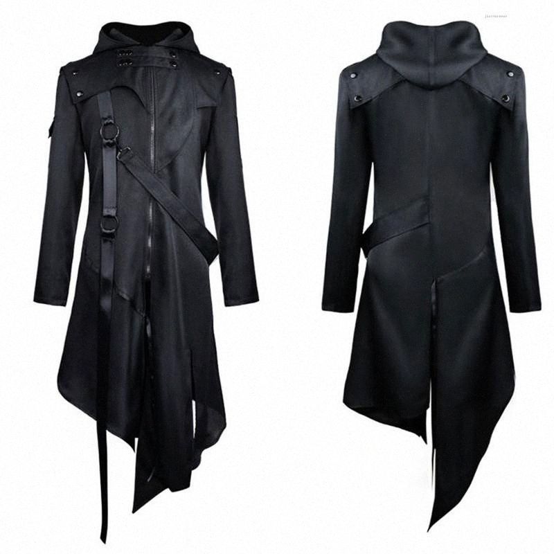 Compra Punk Hombre De Trincheras De La Vendimia Abrigos Chaquetas Cinturón  Gótica De Cola De Golondrina Escudo Manga Larga De La Vendimia Long  Halloween Uniforme Hombre Traje SG43 # Barato | Entrega