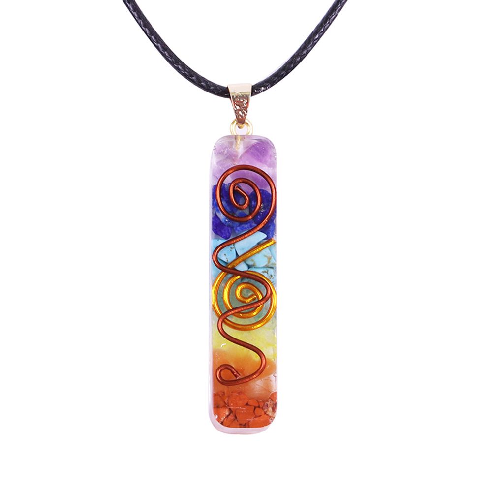 Reiki 7 Chakra Healing Energía Orgón Collar Colgante Cristales Chips De Caídas Orgonite Resina Collar CX200721 De 11,49 € | DHgate