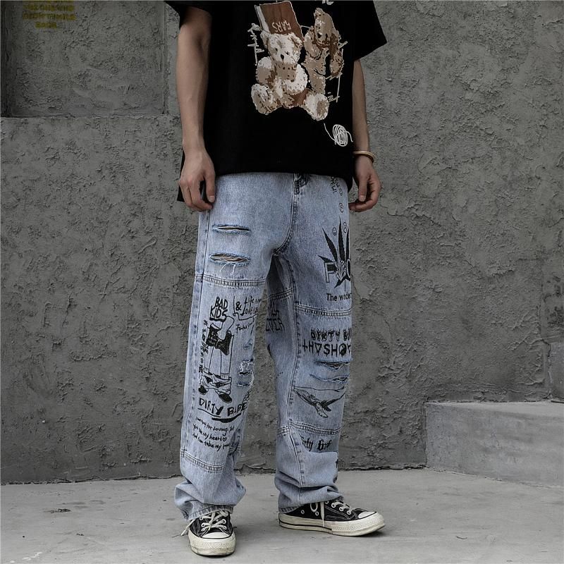 painted mens jeans