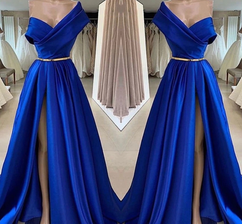 cobalt blue prom dress uk