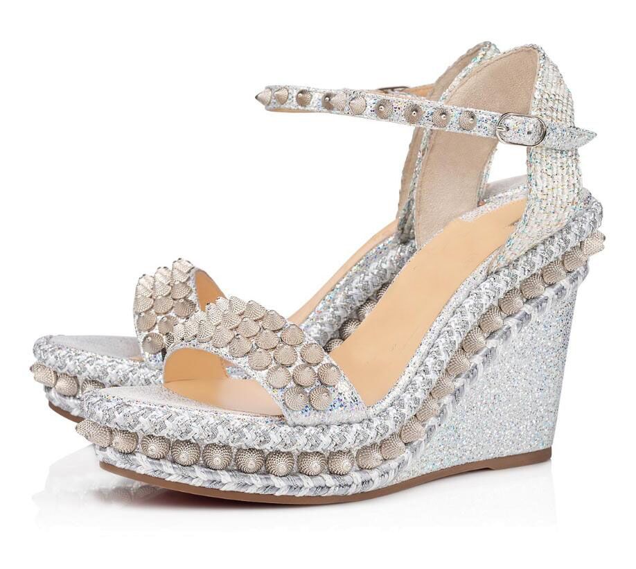 Sandalias cuña fiesta Clearance