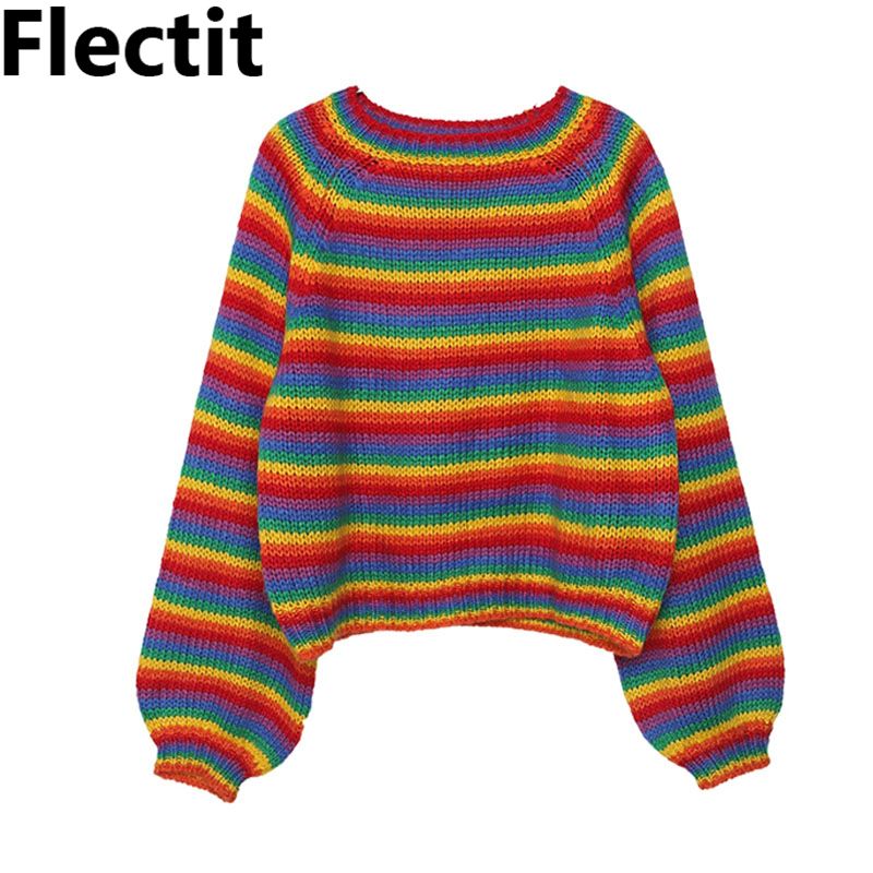 rainbow stripe sweater