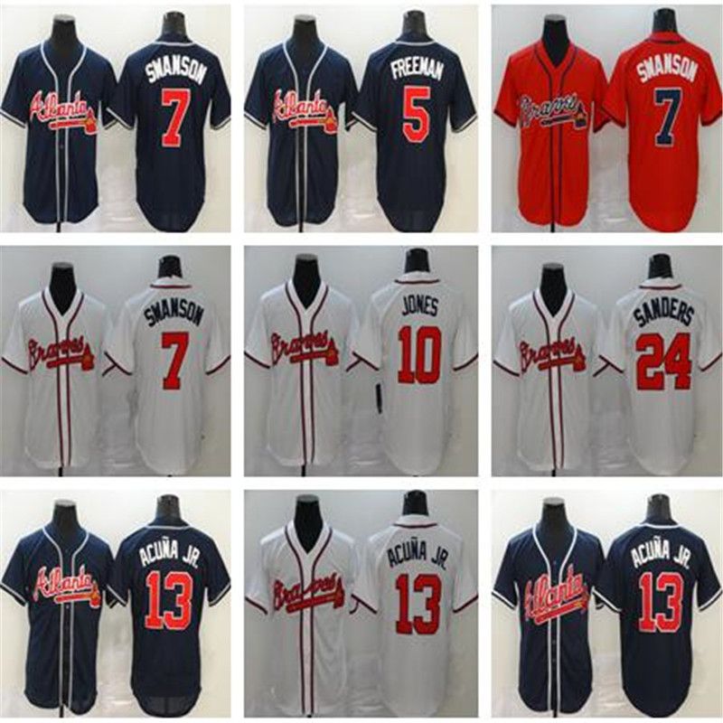 2020 2020 NEW 13 Ronald Acuna Jr. Jerseys 3 Dale Murphy 5 