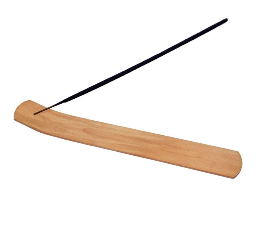 Natural Plain Wood Incense Stick Ash Catcher Burner Holder Wooden