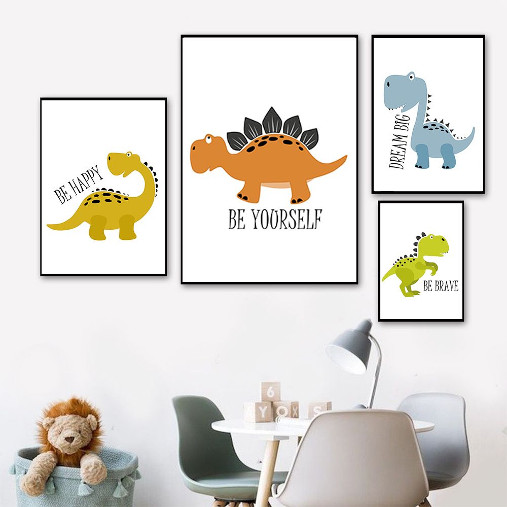 Dinosaurio Cartel Spinosaurus Nursery Wall Art Canvas Baby Animals Imprimir Pintura Nordic Pósters e impresiones Boy Dinosaurio Cartel Spinosaurus Nursery Wall Art Canvas Baby Animals Imprimir Pintura Nordic Pósters e impresiones Boy