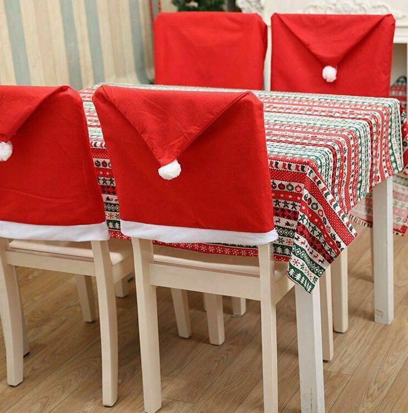 Red santa hat chair covers Clearance
