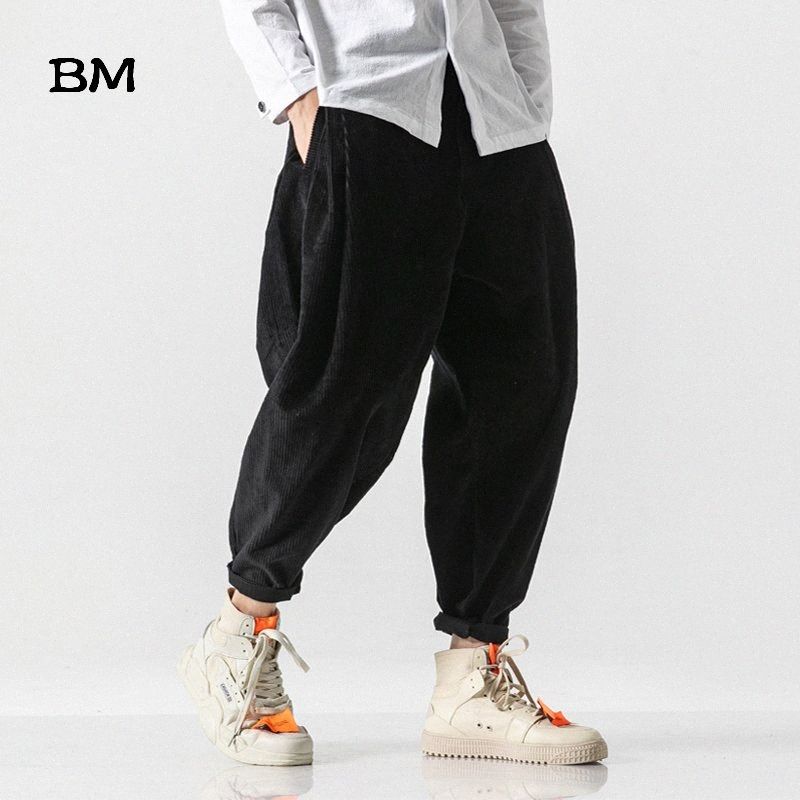 Acquistare Uomini Corduroy Harem Pants 2020 Autunno Stile Cinese Pantaloni  Da Uomo Solido Nero Pantaloni Della Tuta Maschile Slacciano I Pantaloni  Oversize KMCC # Economico | Consegna Veloce E Qualità | It.Dhgate