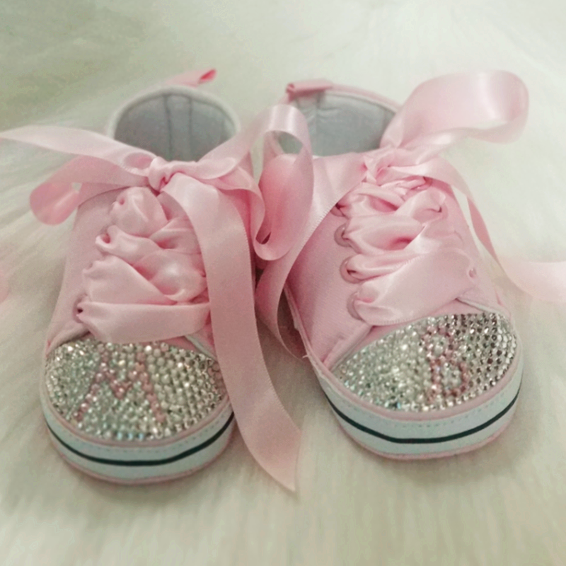 rhinestone baby shoes