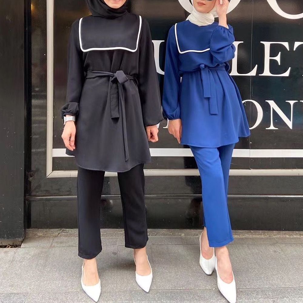 2020 Abaya Turkey Two Piece Muslim Sets Hijab Dress Islam Clothing Abayas For Women Ensemble Femme Pantalon Elegant Musulman From Rossaflavor7 38 52 Dhgate Com