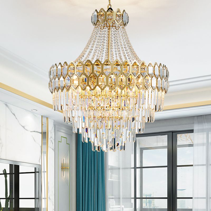 Bulk New Design Crystal Chandelier Lighting For Duplex House Hotel Hall Diameter 60cm 120cm Luxurious Hanging Lamps Golden Pendant Lights From Forlight 775 88 Dhgate Com Crystal Chandelier Lighting, Crystal Chandelier New Designs