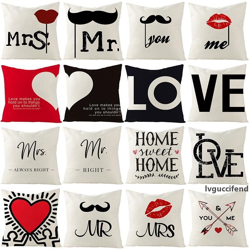 letter pillow cases