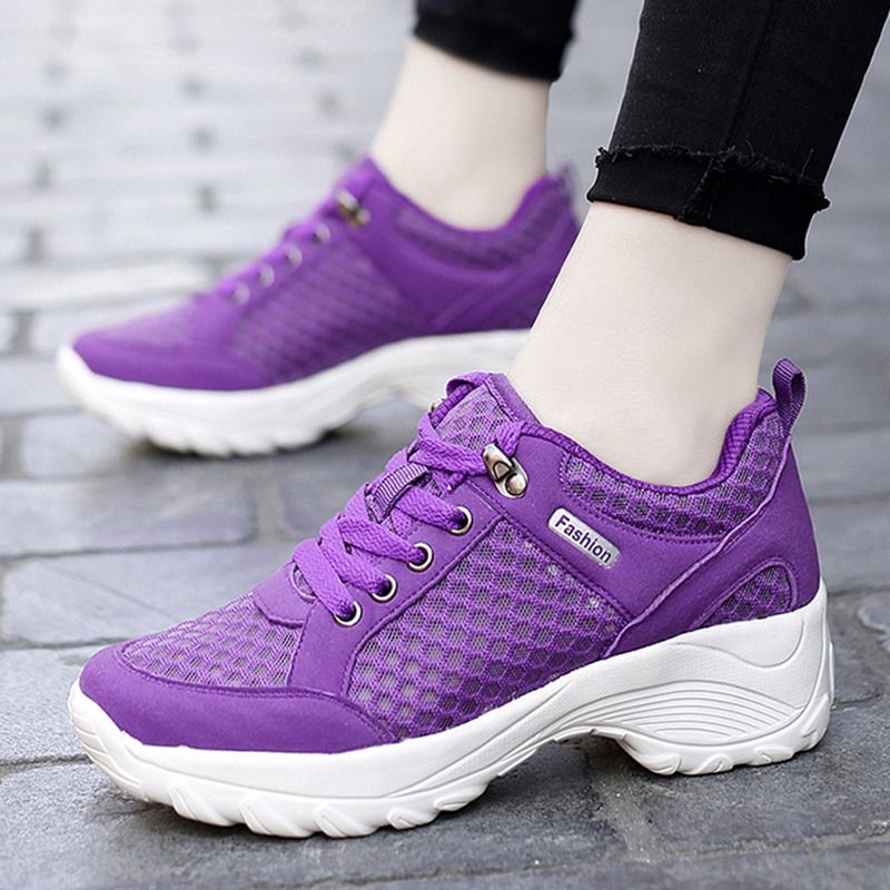 purple wedge sneakers