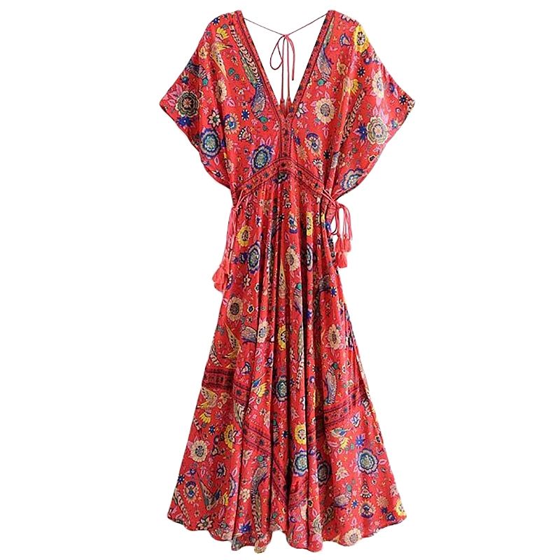 peacocks floral dress