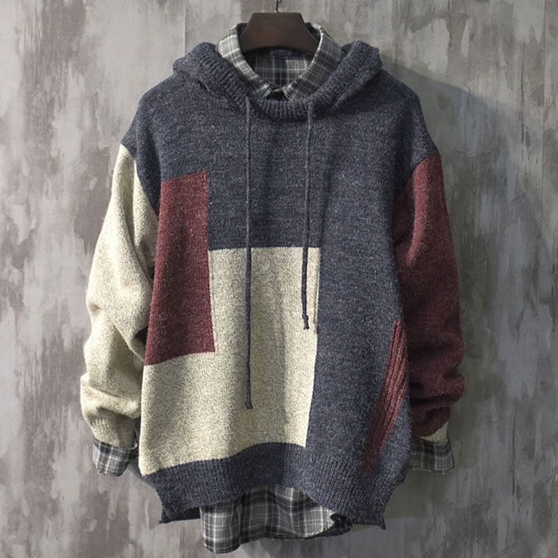 patchwork jumper mens