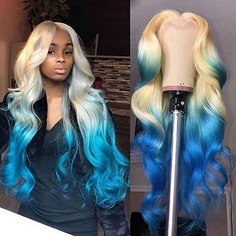 ombre blue wig
