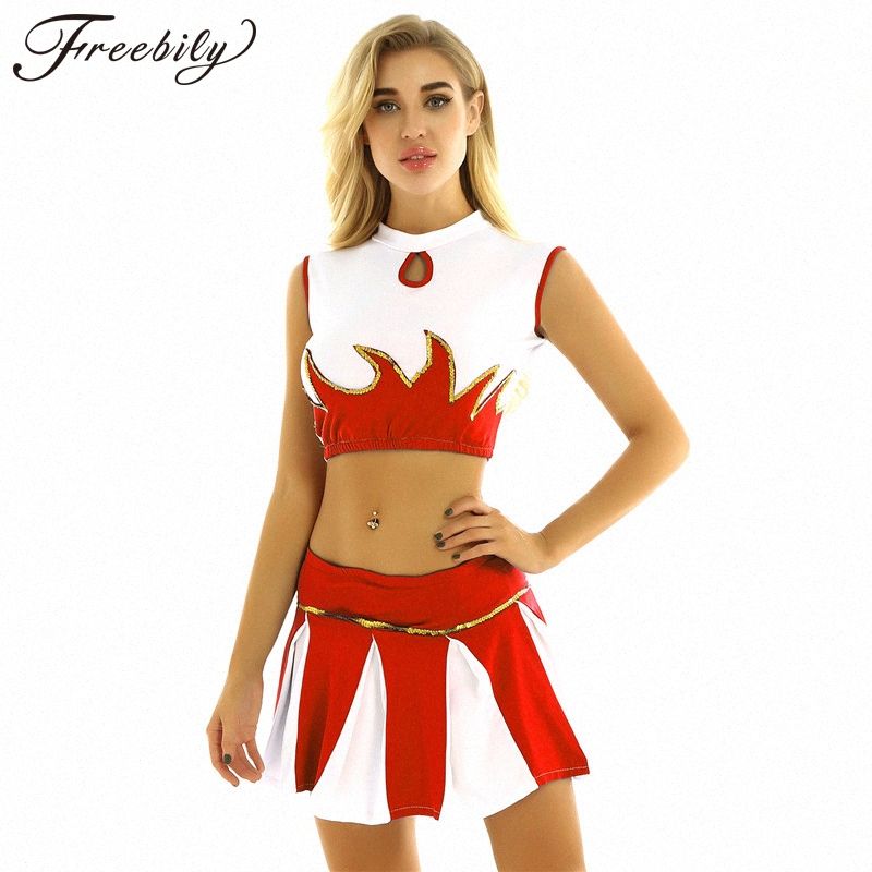 Download 2020 Women Girls Cheerleading Uniforms Cosplay Cheerleader ...