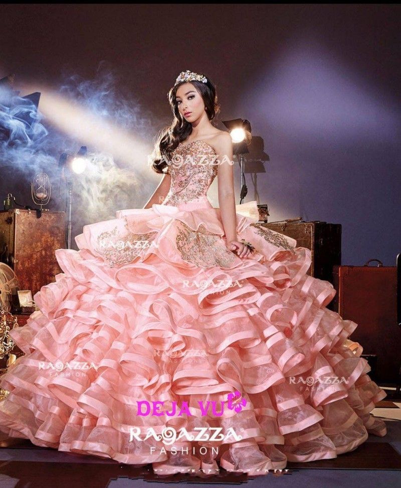 Aturde vestido dulce rosado 16 de dos piezas Quinceañera vestidos de encaje  apliques Beaed desmontable falda