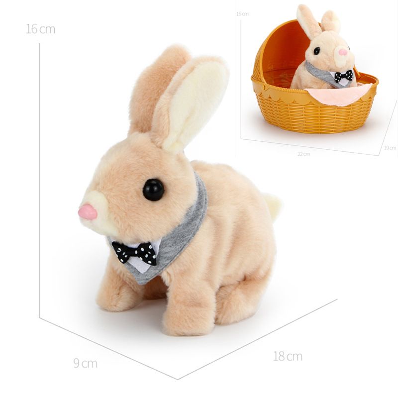 Wholesale Happy Robot Rabbit Electronic Toys Plush Rabbit Pet Toy Walk ...