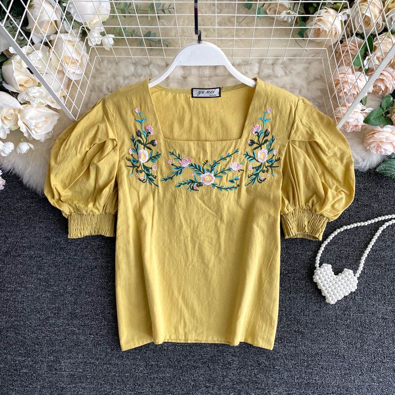 cute embroidered tops