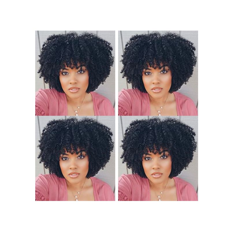 indio suave de las nuevas mujeres calientes afroamericano pelo afro corto  corte bob rizada rizada peluca