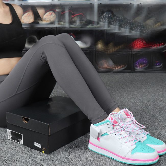 white pink green soar jordan 1 mids