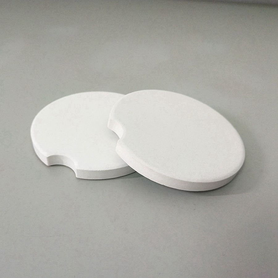 Discount Sublimation Blank Car Ceramics Coasters 6.6*6.6cm Hot Transfer