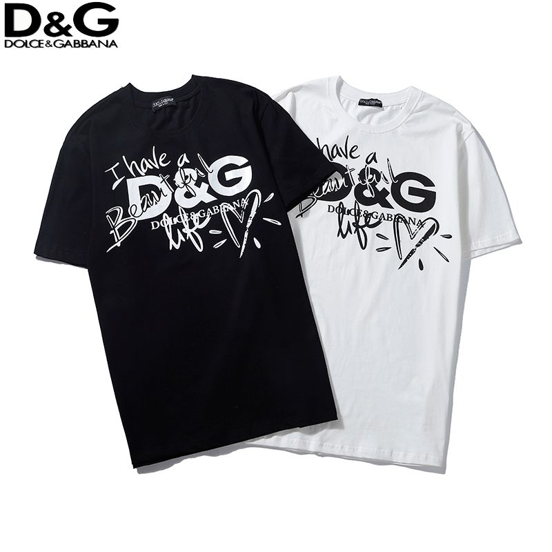 sarcoma Ministro Tejido 2020 camisetas de los hombres del verano nuevos DG Dolce Gabbana Algodón de  manga corta transpirable
