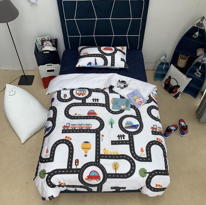 boys train bedding