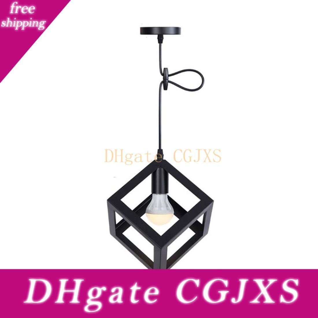 Vintage Black Cube Pyramid E27 Pendant Lamp American Style Luminaria Pendente Ceiling Hanging Lights Lampadari Gy Lighting Copper Pendant Lights Island Pendant Lighting From Zhizhilo 46 26 Dhgate Com