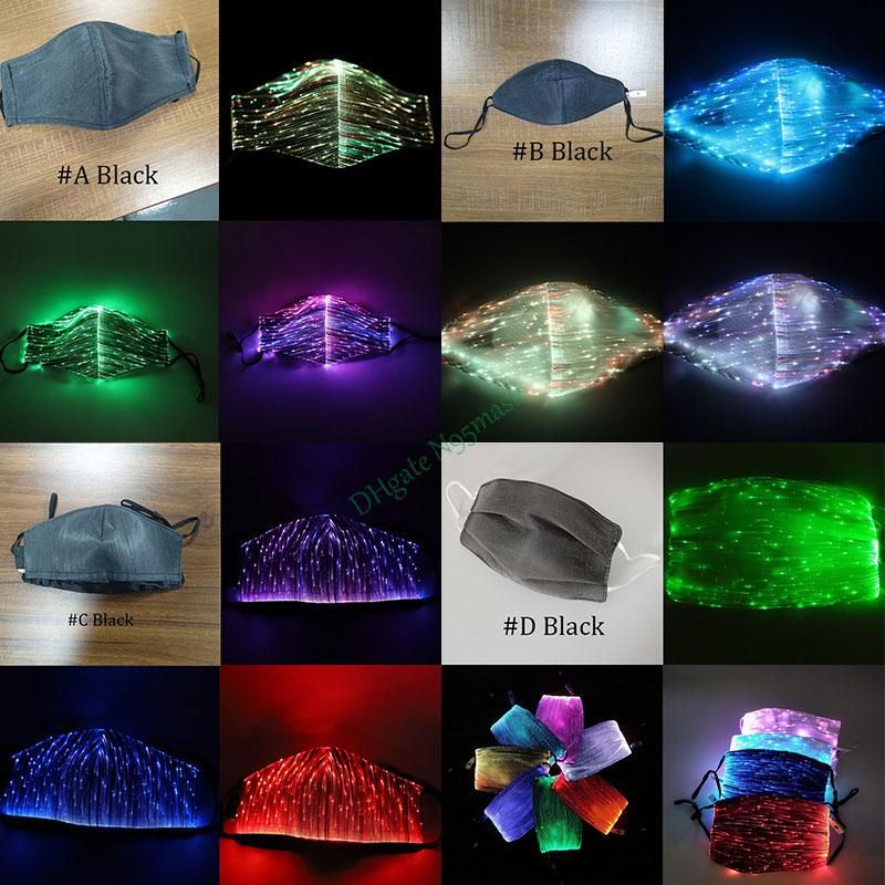 Cheap LED Light Up Rave Mask Designer Face Mask Reusable Face Masks