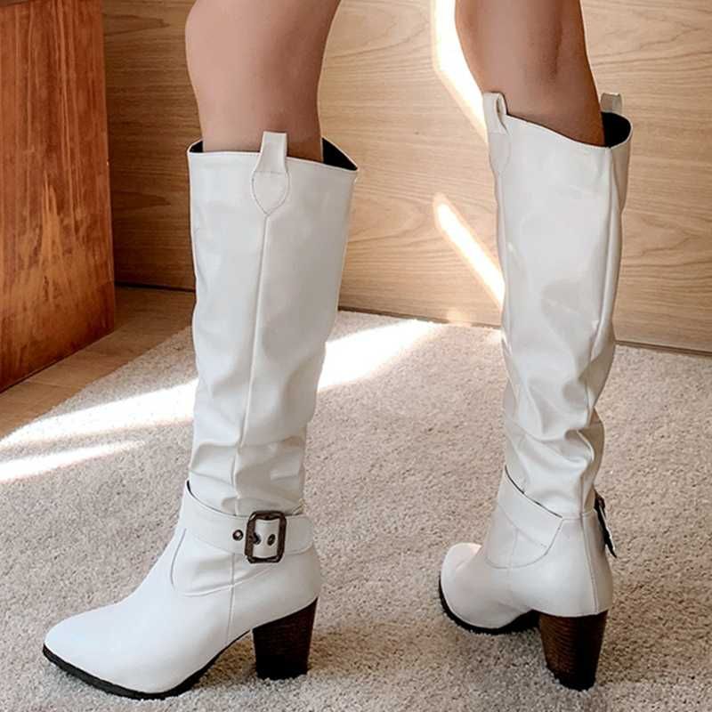 classic leather knee high boots