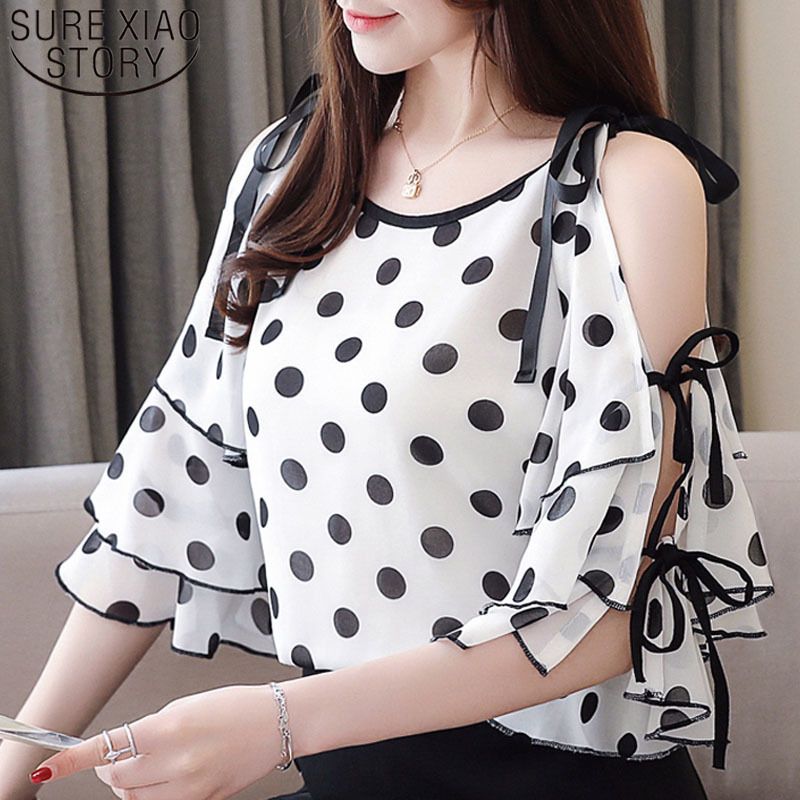 Compra Ropa De Moda Coreana Off Shoulder Top Tops Tops Camisas Tops De  Mujer Blusas Blusa De Gasa Camisa Blanca 3096 50 200924 Barato | Entrega  Rápida Y Calidad | Es.Dhgate