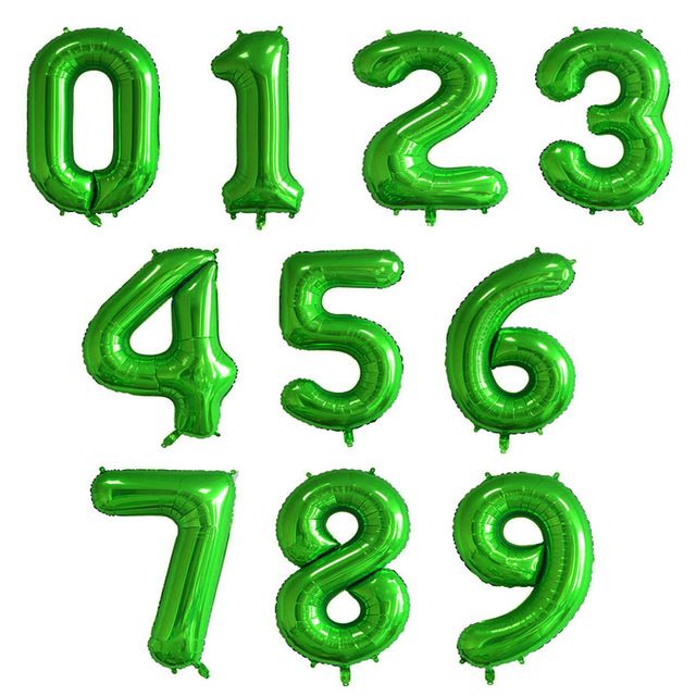 40" Number Foil Balloons Birthday Party Wedding Decor Supply Air Baloons Green