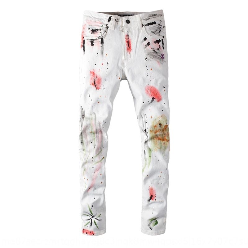 white graffiti jeans