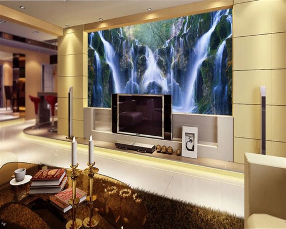 3d Modern Wallpaper Custom 3d Landscape Wallpaper Fantasy Landscape  Waterfall Living Room Bedroom Wallcovering HD Wallpaper