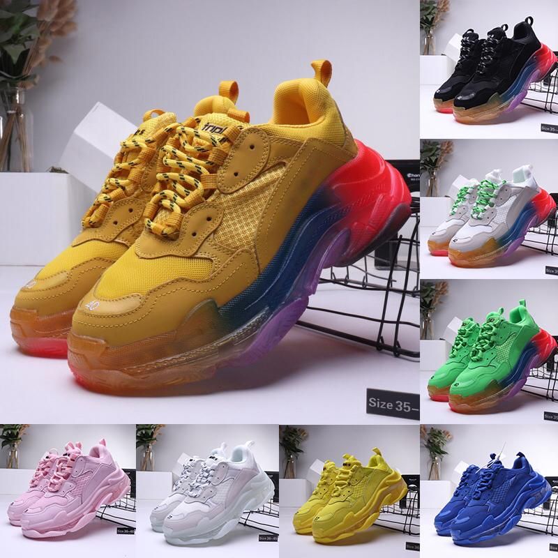 Acquistare Balenciaga 2020 Triple S Cristallo Arcobaleno Inferiore Parigi  Sneakers Moda Nero Bianco Verde Triple S Luxury Designer Casual Shoes  Vintage Old Dad Shoe Zrt Economico | Consegna Veloce E Qualità | It.Dhgate