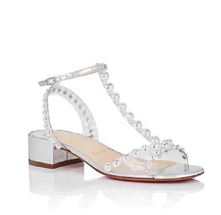 low heel red bottom shoes