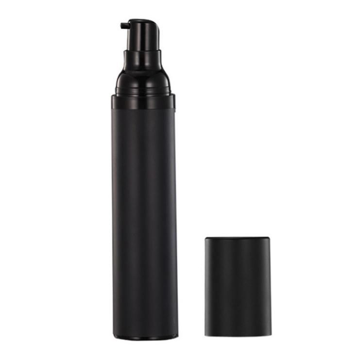 2021 15ml 30ml 50ml Airless Bottle All Black Spray Vacuum Pump Bottle