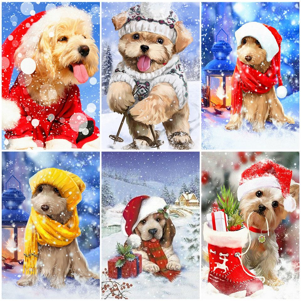 Christmas Full Drill 5D Diamond Painting Animal Decor Cross Stitch Kits DIY Gift Christmas Full Drill 5D Diamond Painting Animal Decor Cross Stitch Kits DIY Gift
