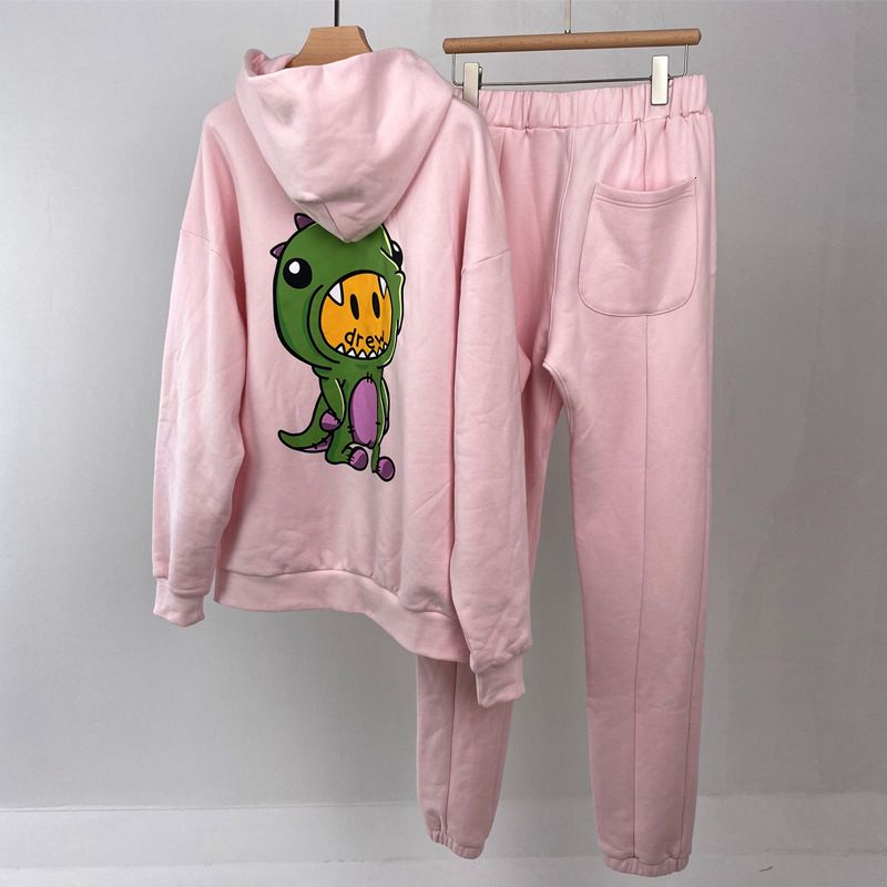 Compra Bieber Drew House Cara Sonriente Dinosaurio Sudadera Con Capucha De  Los Pantalones Deportivos Traje Hombro Cremallera De La Manga De High  Street Barato | Entrega Rápida Y Calidad | Es.Dhgate