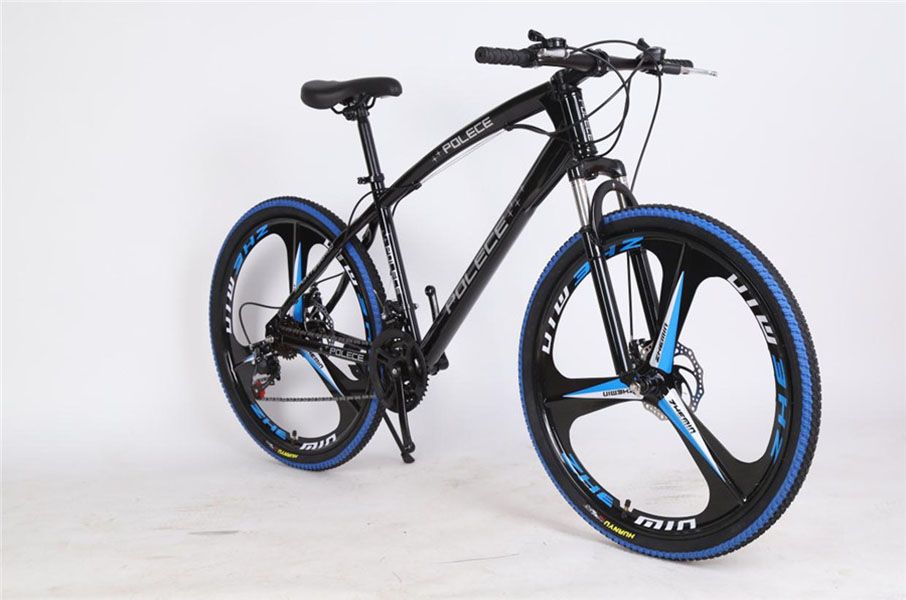pitón nueva bicicleta de montaña con forma especial y negro azul 26 17 una rueda