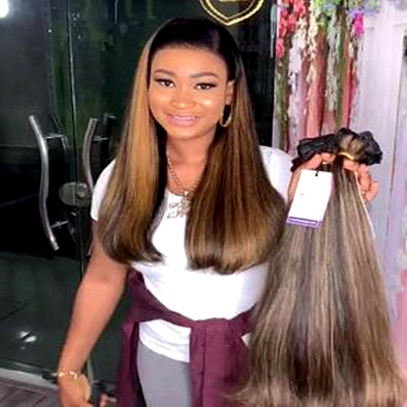 make order super double drawn yummy straight human hair bundles mix color 1b/27 10bundles unprocessed make order super double drawn yummy straight human hair bundles mix color 1b/27 10bundles unprocessed