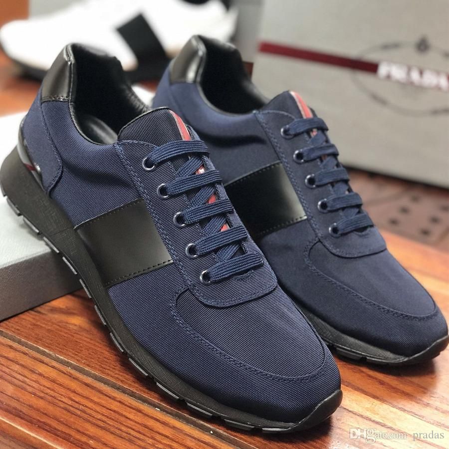 mens designer black leather trainers