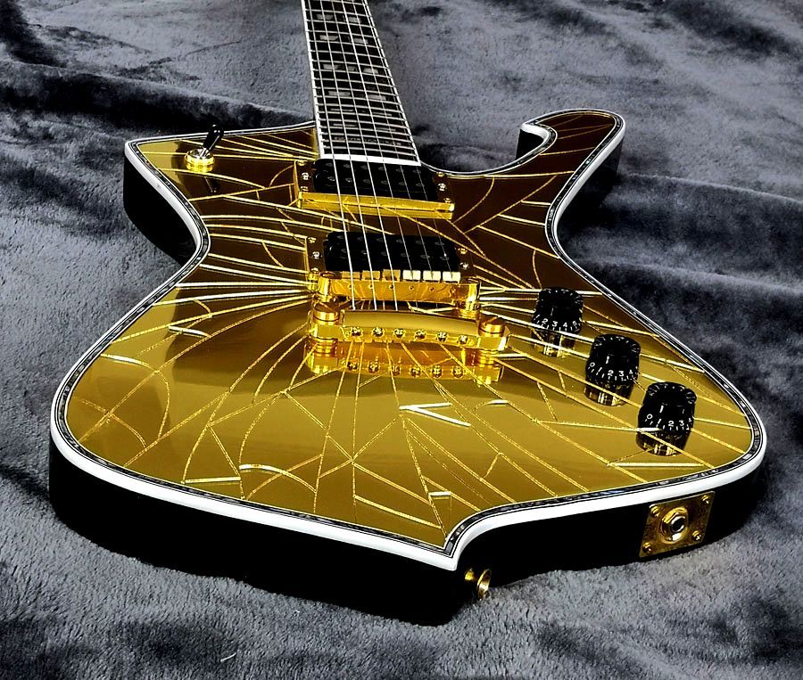 Custom Purple Mirror Cracks Guitar Iceman Paul PS2CM Stanley Purple