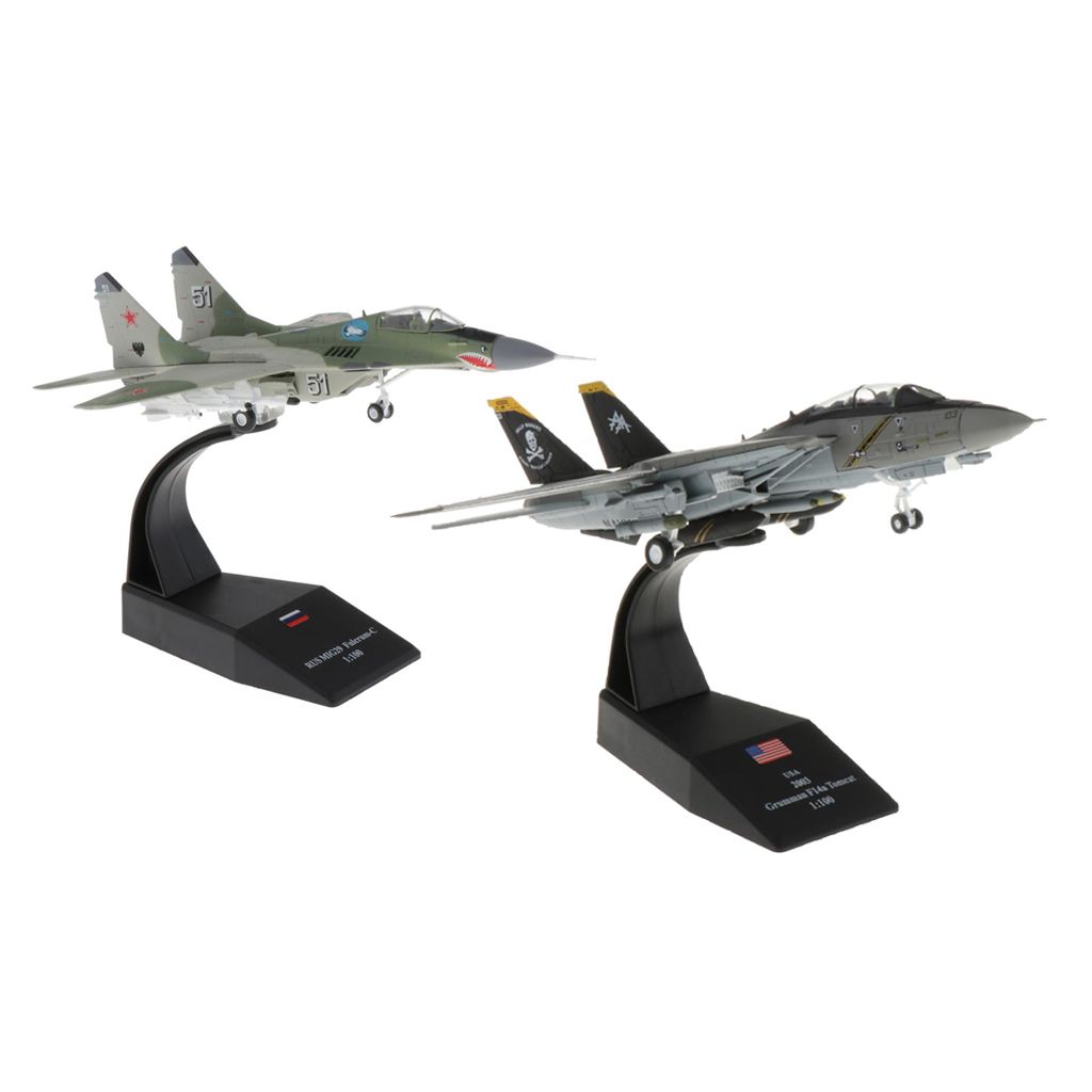 100 Escala Mig-29 Avión F-4 Fighter Metal 2 Piezas 1 100 Escala Mig-29 Avión F-4 Fighter Metal 2 Piezas 1
