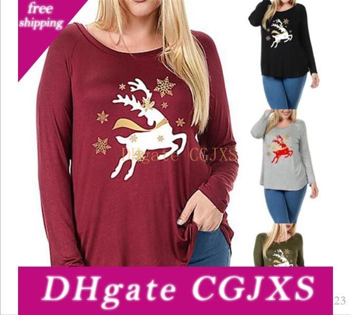 christmas plus size tops