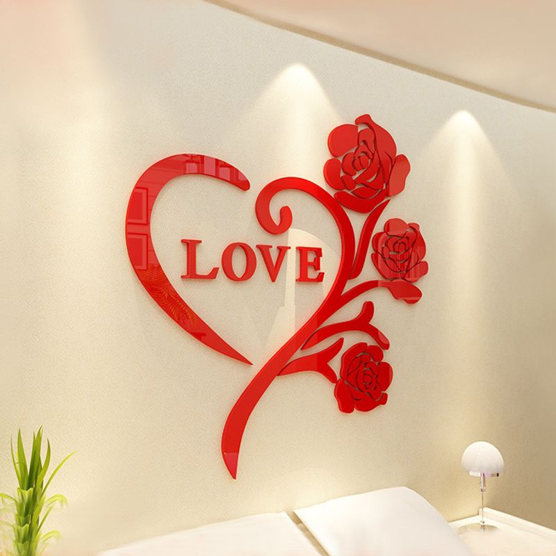 Love Rose New Special Offer 3d Mirror Stickes Crystal Acrylic Room Decoration Wall Stickers Bedroom Warm Romantic Wedding Ideas Wall Stickers Large Wall Stickers Letters From Walkermove 18 45 Dhgate Com