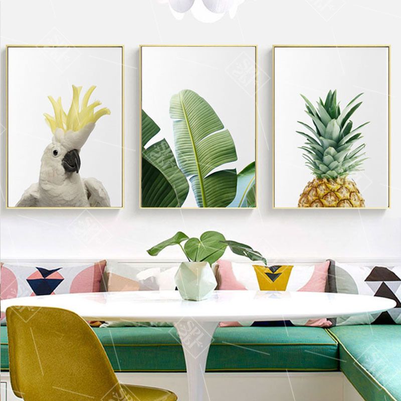 2020 Tropical Wall Art Canvas Painting Pineapple Posters And Prints Green Banana Leaf Pictures For Living Room Kitchen Decor No Frame From Goodcomfortable 4 29 Dhgate Com