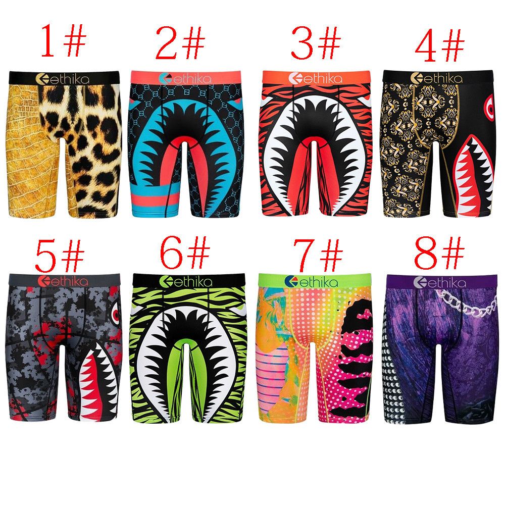 2020 Fashion Men Swimwear Ethika Shorts Trendy Shark Leopard Print