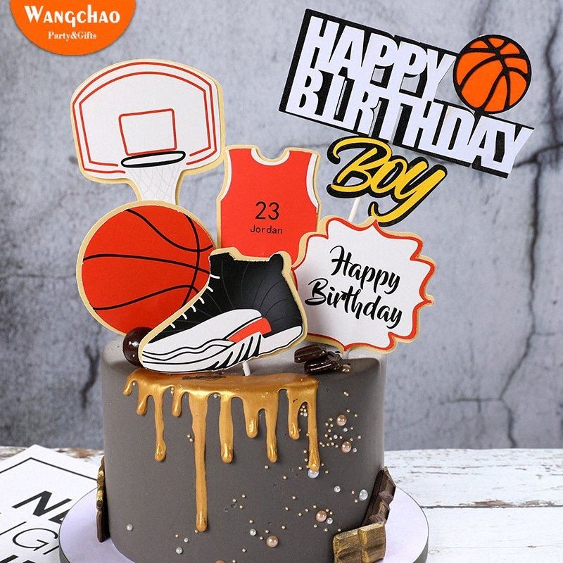 Buy Dropship Products Of Basketball Soccer Sports Theme Decoration Boys Cake Decoration Happy Birthday Cake Topper 4 Designs Available H5j5 In Bulk From Other Festive Party Supplies Dhgate Com
